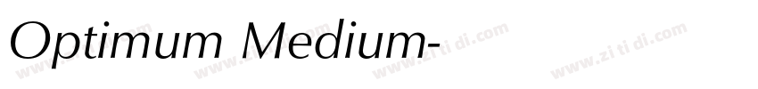 Optimum Medium字体转换